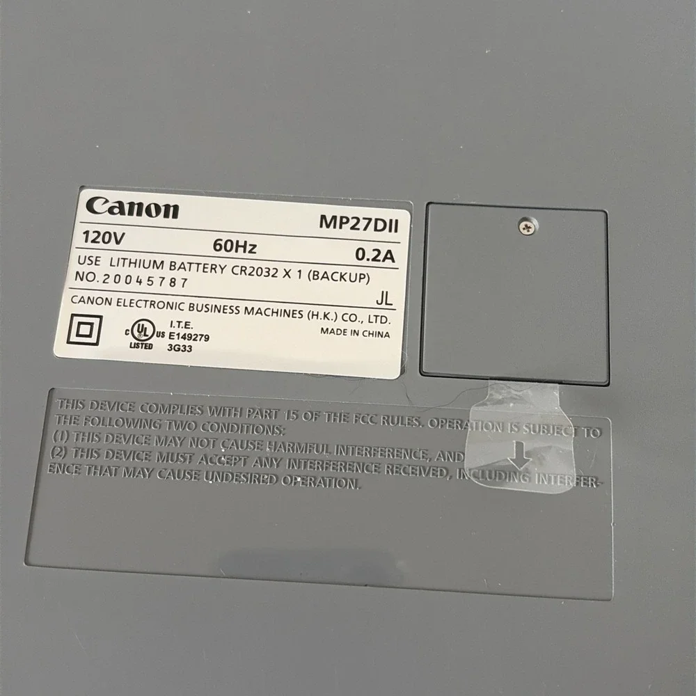 CANON MP27DII Clock & Calendar 12 digits PRINTING CALCULATOR *NO RIBBON*